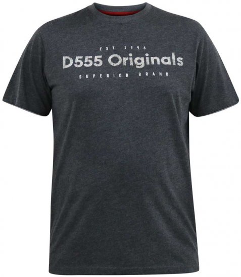 D555 ALFRED 2-Pack Brand Carrier Printed Crew Neck T-Shirts - T-krekli - T-krekli - 2XL-14XL