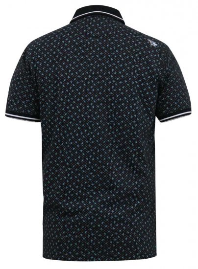 D555 WILSON AO Printed Polo Shirt Black - Polo krekli - Polo krekli - 2XL-8XL