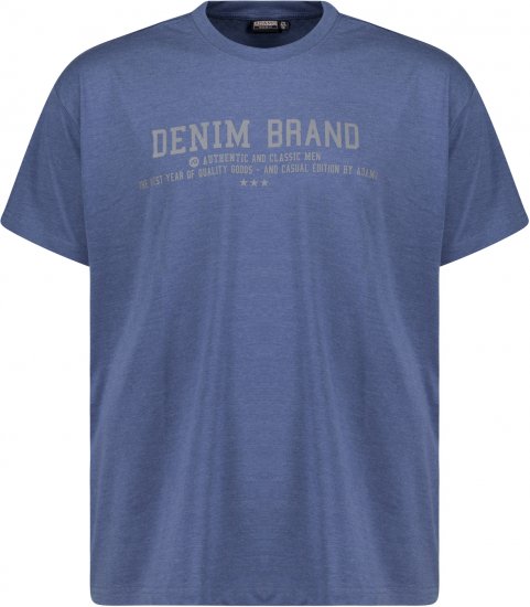 Adamo Simon Regular fit Printed T-shirt Denim Blue - T-krekli - T-krekli - 2XL-14XL