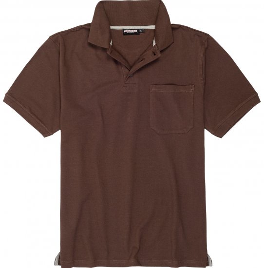 Adamo Klaas Regular fit Polo Shirt with Pocket Braun - Polo krekli - Polo krekli - 2XL-8XL