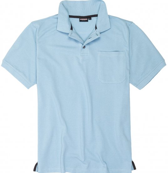 Adamo Klaas Regular fit Polo Shirt with Pocket Light Blue - Polo krekli - Polo krekli - 2XL-8XL