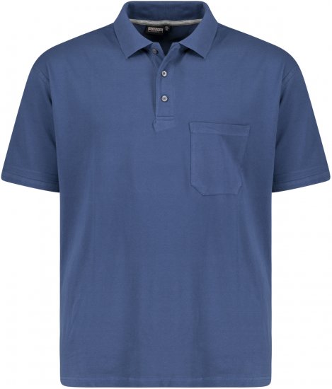 Adamo Klaas Regular fit Polo Shirt with Pocket Denim Blue - Polo krekli - Polo krekli - 2XL-8XL