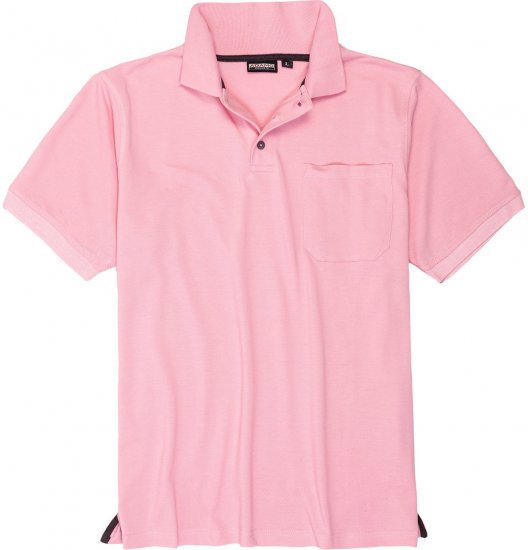 Adamo Klaas Regular fit Polo Shirt with Pocket Pink - Polo krekli - Polo krekli - 2XL-8XL
