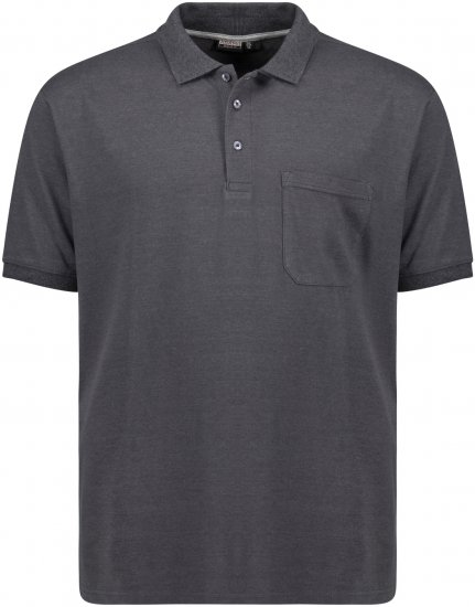 Adamo Klaas Regular fit Polo Shirt with Pocket Charcoal - Polo krekli - Polo krekli - 2XL-8XL