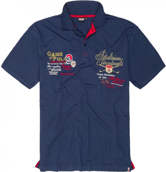 Adamo DURBAN Regular fit Polo Shirt Navy - Polo krekli - Polo krekli - 2XL-8XL
