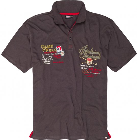 Adamo DURBAN Regular fit Polo Shirt Charocal - Polo krekli - Polo krekli - 2XL-8XL