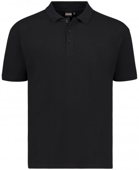 Adamo Stephan Waffelpique Poloshirt Black - Polo krekli - Polo krekli - 2XL-8XL