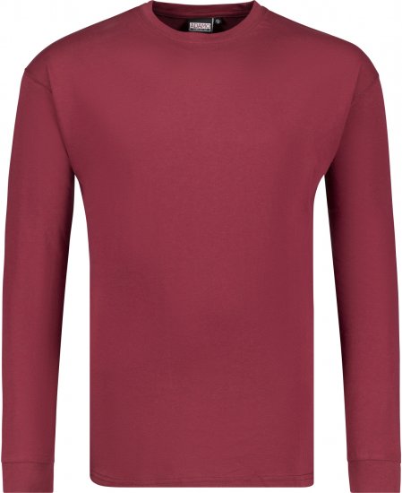 Adamo Floyd Comfort fit Long sleeve T-shirt Burgundy - T-krekli - T-krekli - 2XL-14XL