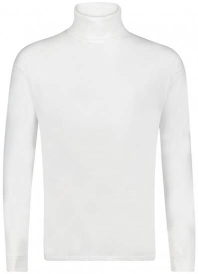 Adamo Fabio Comfort fit Turtleneck Long sleeve T-shirt White - T-krekli - T-krekli - 2XL-14XL