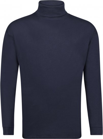 Adamo Fabio Comfort fit Turtleneck Long sleeve T-shirt Navy - T-krekli - T-krekli - 2XL-14XL