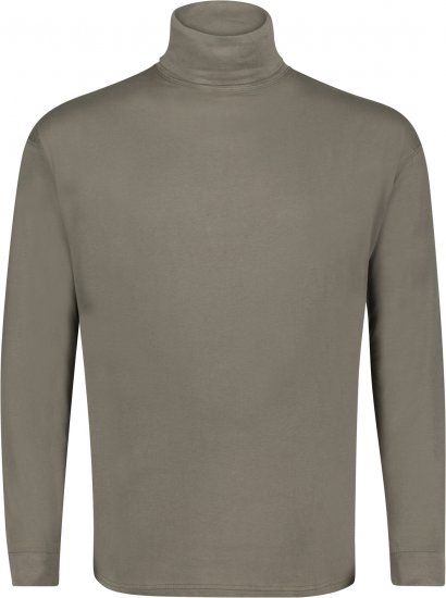 Adamo Fabio Comfort fit Turtleneck Long sleeve T-shirt Khaki - T-krekli - T-krekli - 2XL-14XL