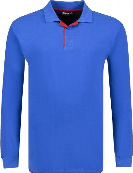 Adamo Peter Comfort fit Long sleeve Polo Blue - Polo krekli - Polo krekli - 2XL-8XL