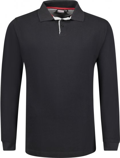Adamo Peter Comfort fit Long sleeve Polo Black - Polo krekli - Polo krekli - 2XL-8XL