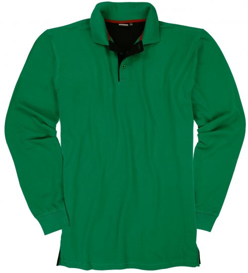 Adamo Peter Comfort fit Long sleeve Polo Green - Polo krekli - Polo krekli - 2XL-8XL