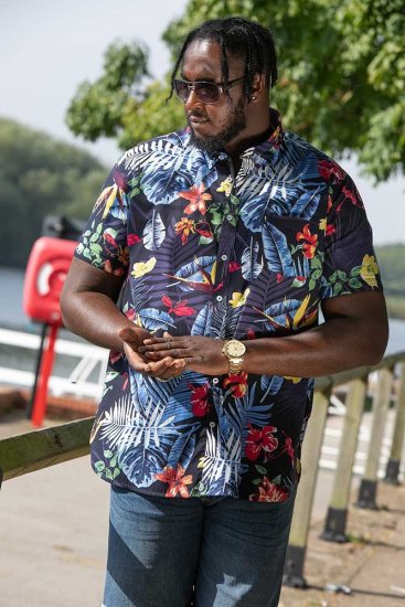 D555 TOBY Multi Colour Hawaiian AO Print Shirt - Krekli - Krekli - 2XL-8XL