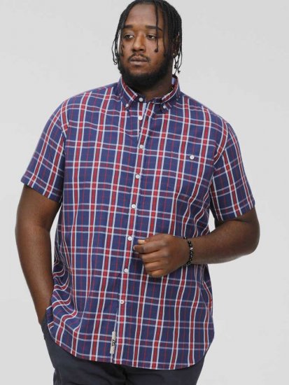D555 ROYSTON S/S Shirt Navy - Krekli - Krekli - 2XL-8XL