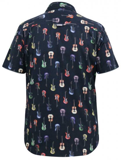 D555 BARRATT Guitar AO Printed Button Down Collar S/S Shirt - Krekli - Krekli - 2XL-8XL