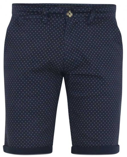 D555 DUDLEY AO Printed Stretch Chino Shorts Navy - Šorti - Šorti - W40-W60