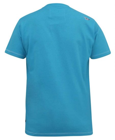 D555 AARON Surfers Paradise Printed Crew Neck T-Shirt Turquoise - T-krekli - T-krekli - 2XL-14XL