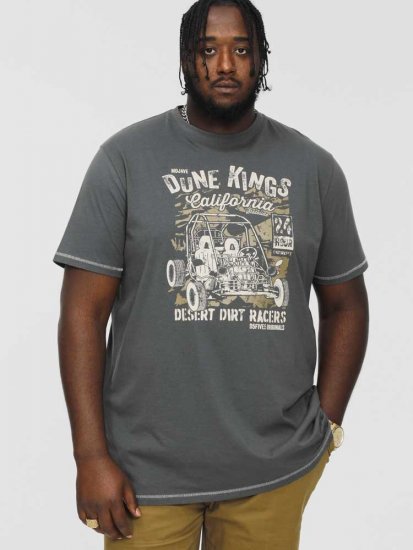 D555 BENNETT Dune Kings Buggy Printed Crew Neck T-Shirt Khaki - T-krekli - T-krekli - 2XL-14XL