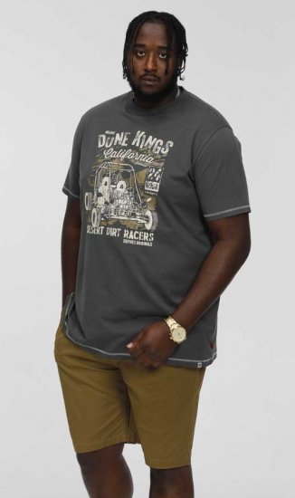 D555 BENNETT Dune Kings Buggy Printed Crew Neck T-Shirt Khaki - T-krekli - T-krekli - 2XL-14XL