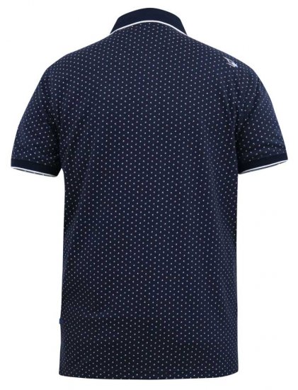 D555 DARWIN AO Printed Polo Shirt Navy - Polo krekli - Polo krekli - 2XL-8XL