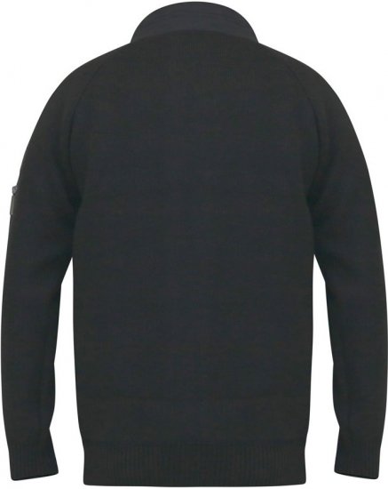 D555 MARSDEN Hybrid Knitted Jacket With Bonded Fleece Lining Black - Jakas & Lietus apģērbs - Jakas - 2XL-12XL