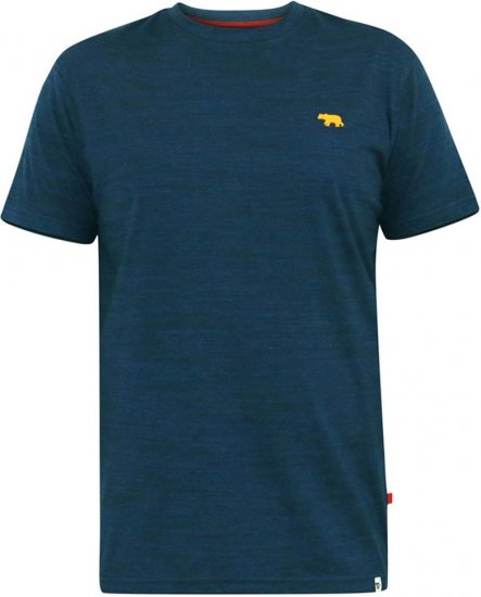D555 ORSTON Reno Fabric Crew Neck T-Shirt With Chest Embroidery Blue Reno - T-krekli - T-krekli - 2XL-14XL