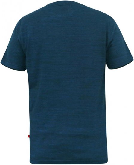 D555 ORSTON Reno Fabric Crew Neck T-Shirt With Chest Embroidery Blue Reno - T-krekli - T-krekli - 2XL-14XL