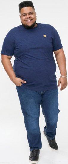 D555 ORSTON Reno Fabric Crew Neck T-Shirt With Chest Embroidery Blue Reno - T-krekli - T-krekli - 2XL-14XL