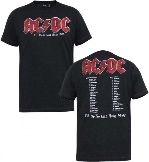 D555 JAILBREAK Official Ac/Dc Printed T-Shirt With Front And Back Print - Black - T-krekli - T-krekli - 2XL-14XL