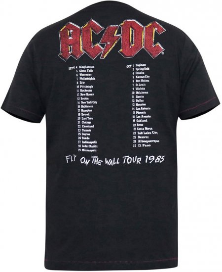 D555 JAILBREAK Official Ac/Dc Printed T-Shirt With Front And Back Print - Black - T-krekli - T-krekli - 2XL-14XL