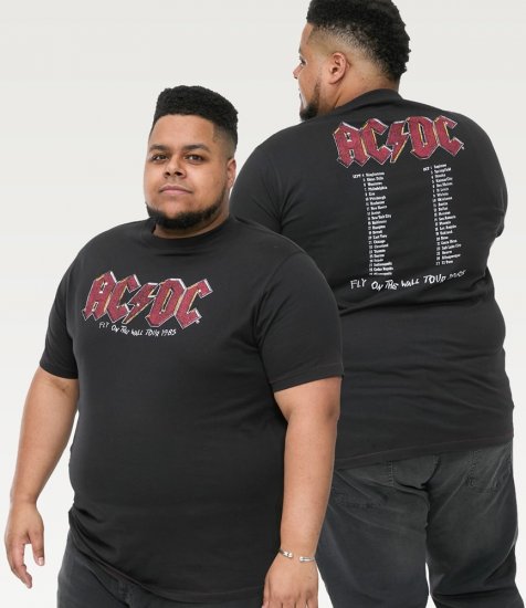 D555 JAILBREAK Official Ac/Dc Printed T-Shirt With Front And Back Print - Black - T-krekli - T-krekli - 2XL-14XL