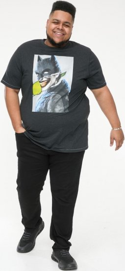 D555 MARTIN Official Batman Printed T-Shirt Washed Black - T-krekli - T-krekli - 2XL-14XL