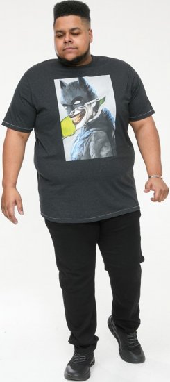 D555 MARTIN Official Batman Printed T-Shirt Washed Black - T-krekli - T-krekli - 2XL-14XL