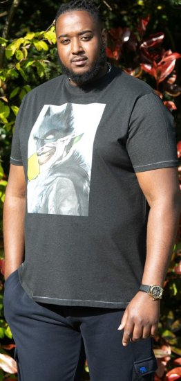 D555 MARTIN Official Batman Printed T-Shirt Washed Black - T-krekli - T-krekli - 2XL-14XL