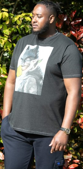 D555 MARTIN Official Batman Printed T-Shirt Washed Black - T-krekli - T-krekli - 2XL-14XL