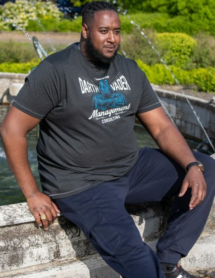 D555 SOLO Official Star Wars Management Consulting Printed T-Shirt Black Reno - T-krekli - T-krekli - 2XL-14XL