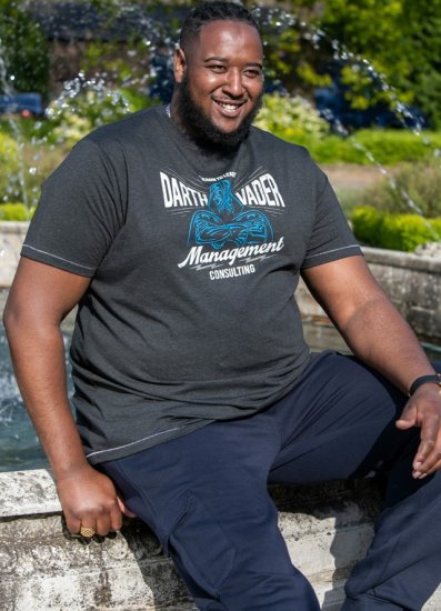 D555 SOLO Official Star Wars Management Consulting Printed T-Shirt Black Reno - T-krekli - T-krekli - 2XL-14XL