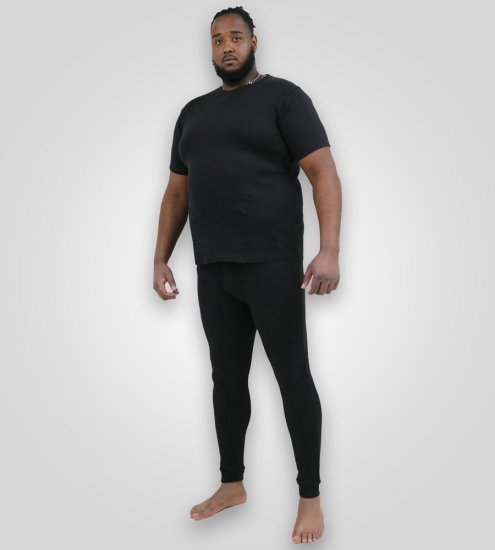 D555 Motherwell Thermal Short Sleeve T-Shirt Black - Apakšveļa un peldšorti - Apakšveļa - 2XL-8XL