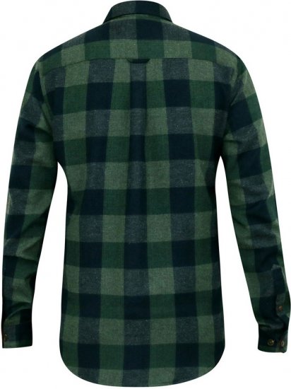 D555 GARFIELD Check Overshirt With Two Patch Pockets & Button Down Collar Navy - Krekli - Krekli - 2XL-8XL