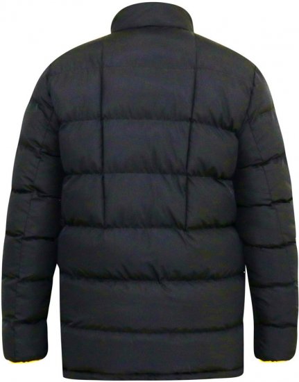 D555 CRISTIANO Puffer Jacket With Binding On Cuffs And Embroidery Badge On Sleeve Black - Jakas & Lietus apģērbs - Jakas - 2XL-12XL