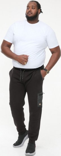 D555 COTGRAVE Couture Elasticated Waistband Jogger With Woven Fabric Trim Black - Sporta bikses un šorti - Sporta bikses un Sporta šorti - 2XL-12XL