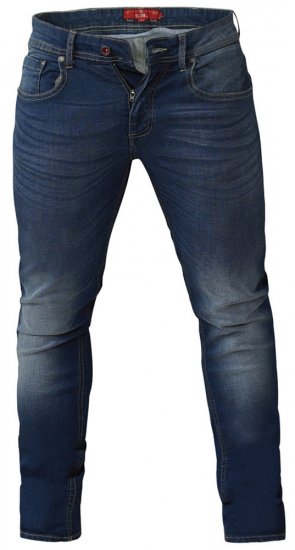 D555 Ambrose Tapered Fit Stretch Jeans Dark Blue TALL SIZES - TALL-izmēri - Apģērbs gariem vīriešiem