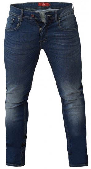 D555 Ambrose Tapered Fit Stretch Jeans Dark Blue TALL SIZES - VĪRIEŠU APĢĒRBS MT-6XLT - Apģērbs gariem vīriešiem
