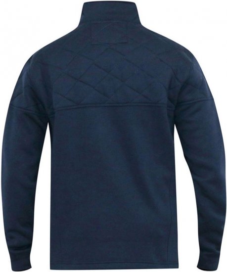 D555 SWANN Quarter Neck Sweatshirt With Quilted Top Panel Navy - Džemperi un džemperi ar kapuci - Džemperi - 2XL-14XL
