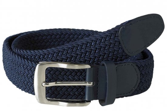 D555 Dani Braided Belt Navy - Jostas - Liela izmēra Jostas - W40-W70/2XL-8XL