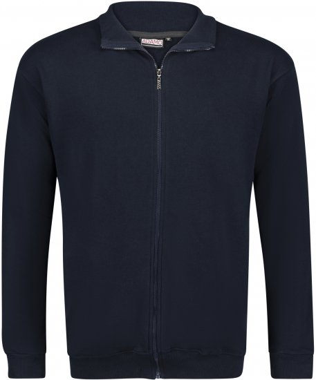 Adamo Athen Sweat Jacket with Full Zipper Navy - Džemperi un džemperi ar kapuci - Džemperi - 2XL-14XL