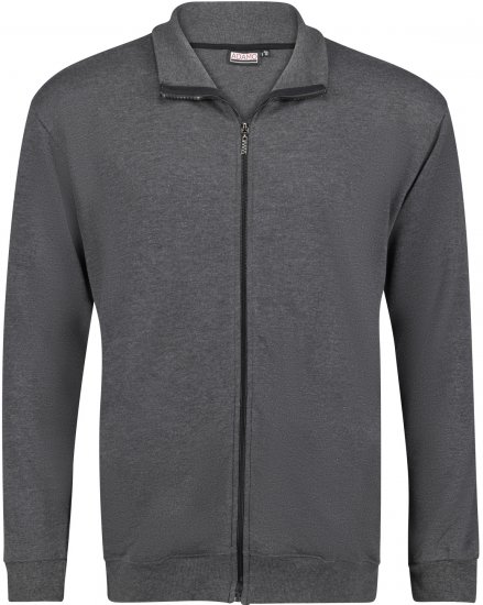 Adamo Athen Sweat Jacket with Full Zipper Charcoal - Džemperi un džemperi ar kapuci - Džemperi - 2XL-14XL