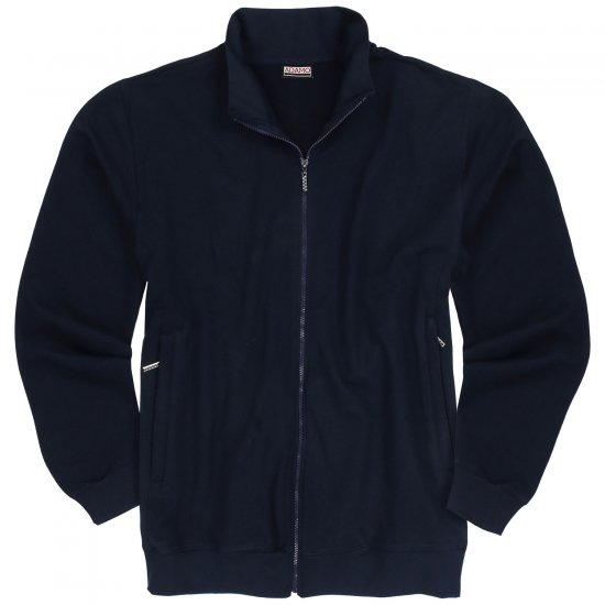 Adamo Athen Sweat Jacket with Full Zipper Navy - Džemperi un džemperi ar kapuci - Džemperi - 2XL-14XL